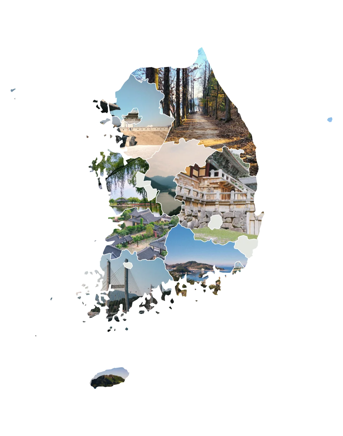 The same twelve provinces, each filled with a photo taken there